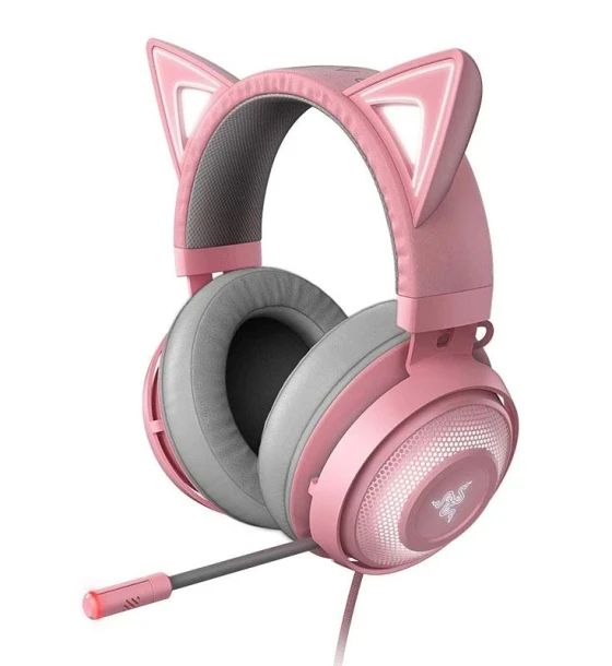 Casca audio Casti cu microfon Razer Kraken Kitty Ed. Quartz USB 7.1 Surround Sound, negru
