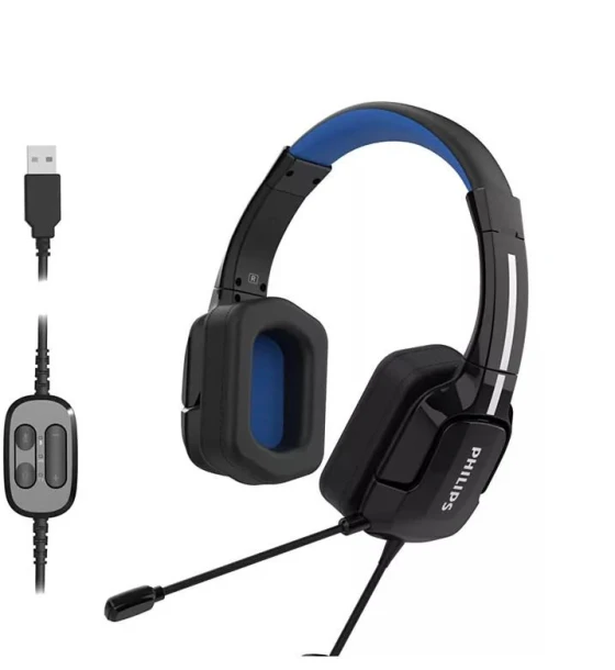 Casca audio Casti cu micr. Philips TAGH401BL, USB