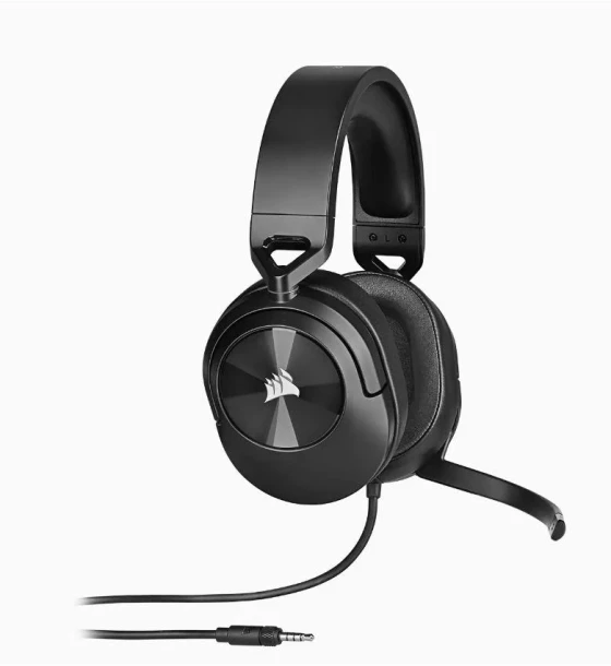 Casti cu microfon Corsair HS55 STEREO, Multi-platform Gaming and Mobile, 20Hz-20KHz, 32ohm, 114db, driver 50mm, negru