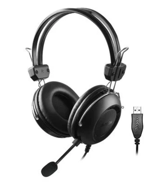 Casca audio Casti A4Tech HU-35 Stereo, USB, negru