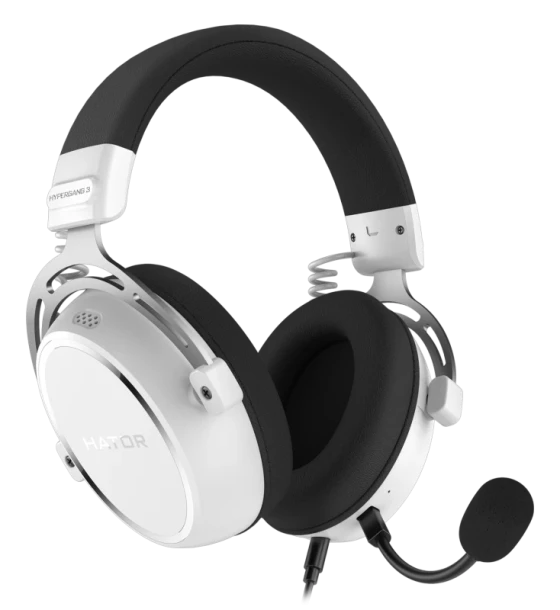 Casti gaming cu fir Hator Hypergang 3, material membrana compozit, frecventa raspuns 10Hz-44kHz, impendanta 32Ω, putere maxima 30mW, microfon detasabil unidirectional, sensibilitate -38 3dB