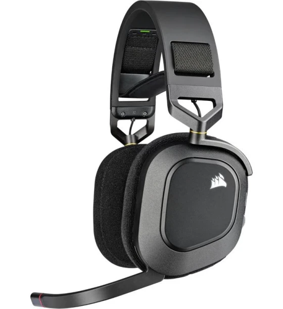 Casti cu microfon Corsair HS80 WIRELESS Surround 7.1, Multi-platform Gaming, 20Hz-40KHz, 32ohm, 116db, driver 50mm, autonomie baterie de pana la 20 de ore, negru