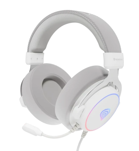 Casti gaming cu fir Genesis Neon 764, sunet 7.1 Surround, microfon, impendanta 32 ohm, frecventa raspuns 20 - 20.000 Hz, lungime cablu 220 cm, iluminare RGB