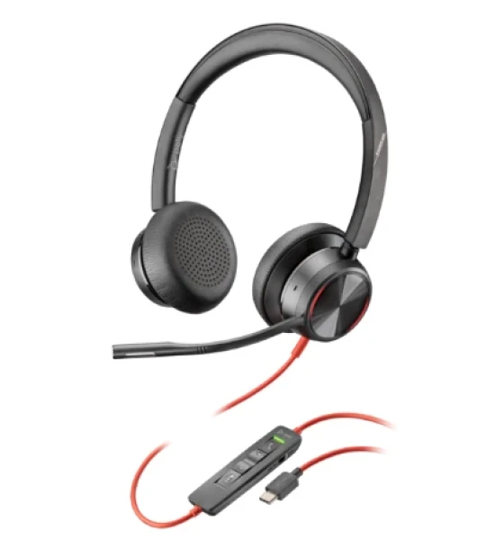 Casca audio Poly Blackwire 8225 Stereo USB-C Headset +USB-C A Adapter