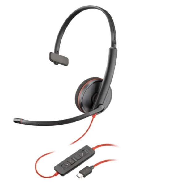 Casca audio Poly Blackwire 3210 Monaural USB-C Headset +USB-C A Adapter