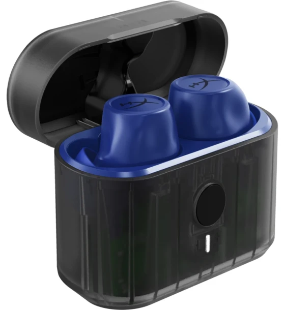 Casti HyperX Cirro Buds Pro Blue, cu functie de noise cancelling, conectivitate BT 5.2, functie de incarcare rapida, albastru
