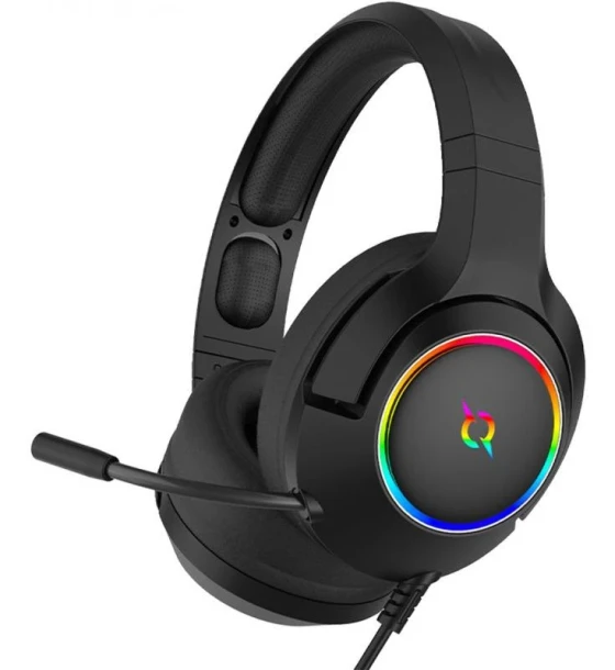 Casti over-ear AQIRYS Vega, sistem de sunet 7.1 Virtual Surround, cu fir, cu microfon retractabil, interfata USB 2.0