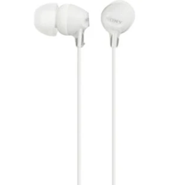 Casti Sony MDR-EX15AP, Frecventa Hz 8 - 22.000, cu microfon pentrusmartphone, elemente intraauriculare comode, din silicon, cu fix aresigura, miniconector stereo in forma de L, difuzor 9 mm