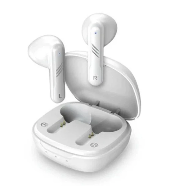 Casti Genius HS-M905BT, TWS, wireless, intraauriculare - butoni, pt smartphone, microfon pe casca, conectare prin Bluetooth 5.3, alb, USB-C