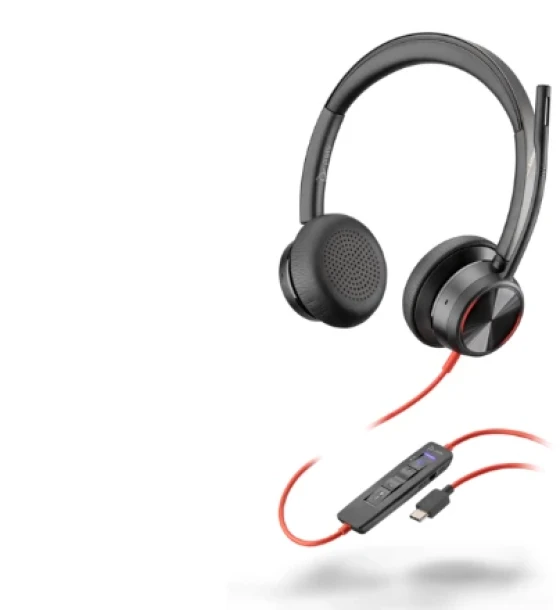 Casca audio Poly Blackwire 8225 Stereo Microsoft Teams Certified USB-C Headset +USB-C A Adapter