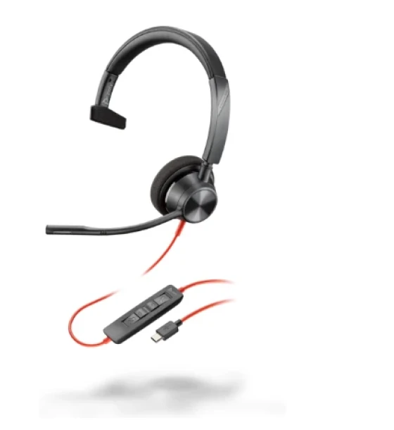 Casca audio Poly Blackwire 3310 Monaural USB-C Headset +USB-C A Adapter