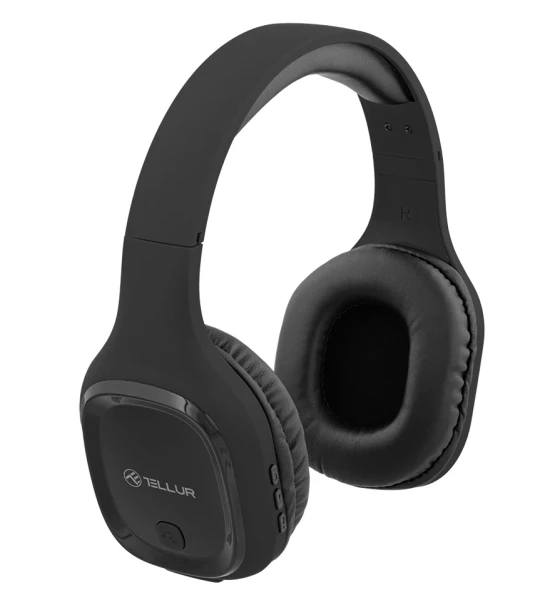 Casca audio Casti Over-ear Bluetooth Tellur Pulse, Microfon, Negru