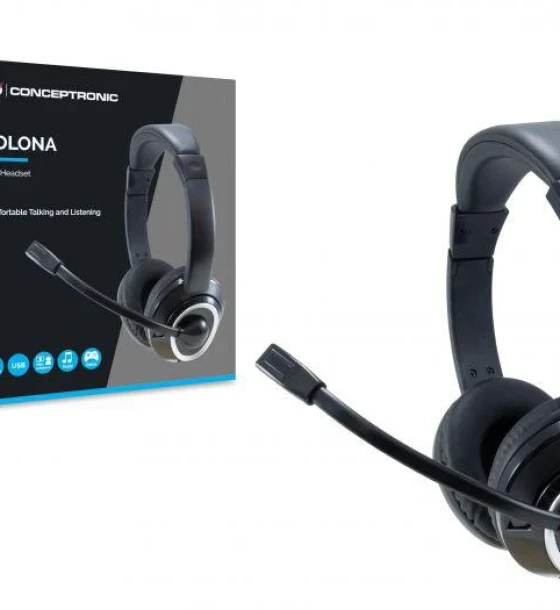 Casca audio Conceptronic POLONA01B stereo USB headset, 180 x 68 x 165 mm