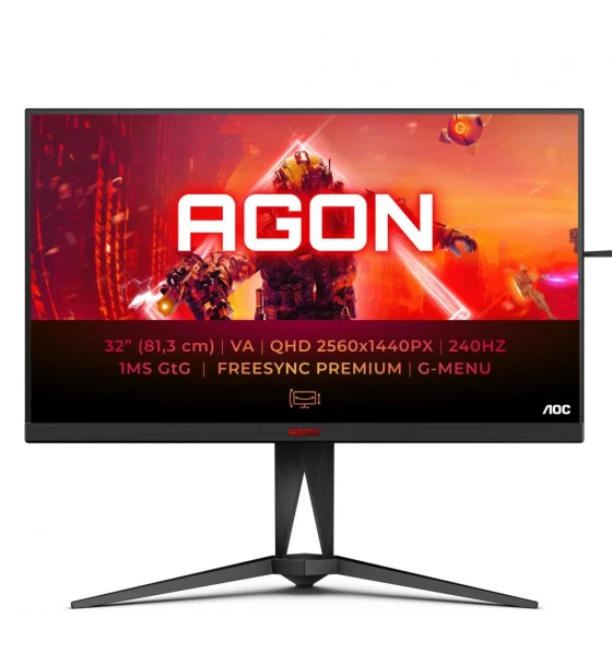 Monitor LED AOC Agon AG325QZN EU, 31.5inch, 2560x1440, 1ms GTG, Black-Red
