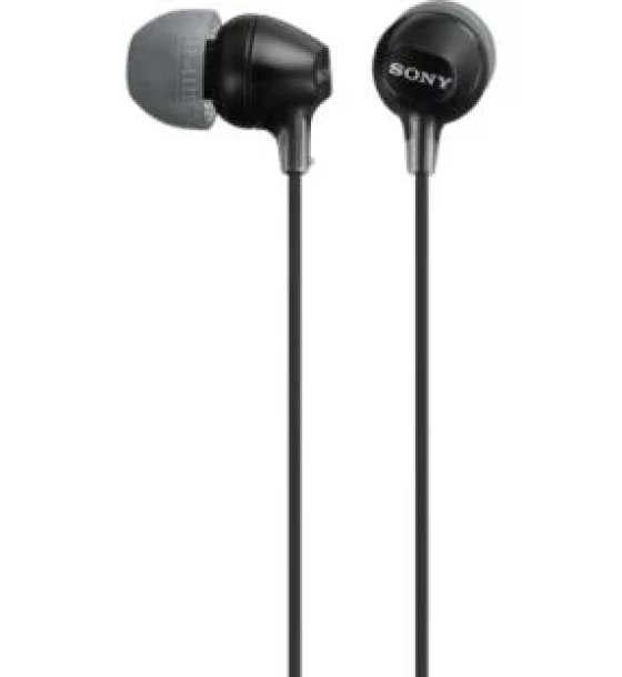 Casti Sony MDR-EX15AP, Frecventa Hz 8 - 22.000, cu microfon pentrusmartphone, elemente intraauriculare comode, din silicon, cu fix aresigura, miniconector stereo in forma de L, difuzor 9 mm