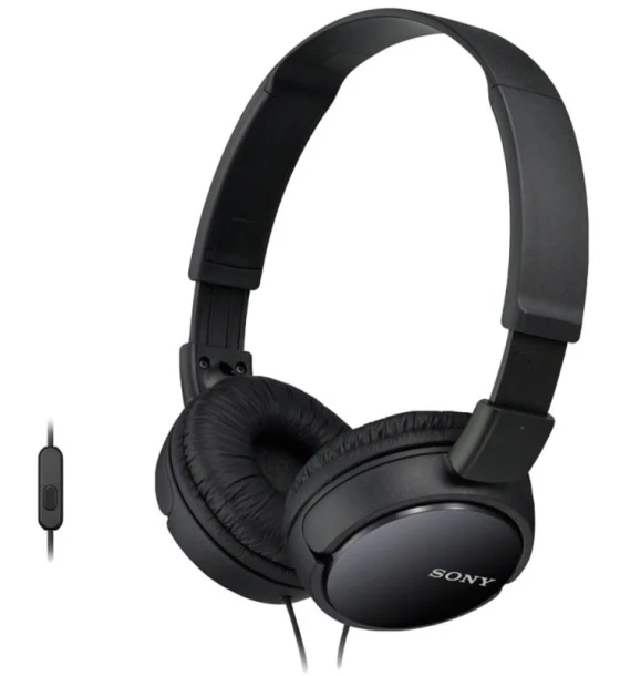 Casti Sony MDRZX110AP, Frecventa Hz 12- 22.000, Impedanta ohmi 24, Conector Stereo mini in forma de L, placat cu aur, difuzor 30 mm, negru
