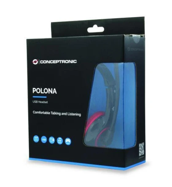 Casca audio Conceptronic CCHATSTARU2R stereo USB headset, 170 x 67 x 170 mm