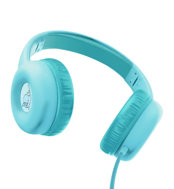 Casca audio Casti Trust Nouna cu fir pentru copii, frecventa raspuns 20 Hz - 20.000 Hz, senzitivitate 92 dB, albastru