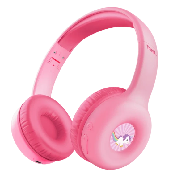 Casca audio Casti Trust Nouna WS kids, frecventa raspuns 20 Hz - 20.000 Hz, senzivitate 92 dB, roz
