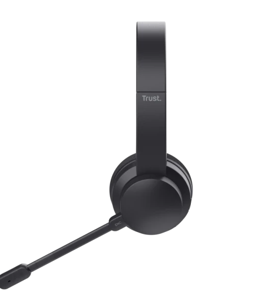 Casti Trust Ayda wireless ENC, conectivitate 3.5mm, USB-C, frecventa raspuns 20 Hz, 20.000 Hz, senzitivitate 90 dB, negru
