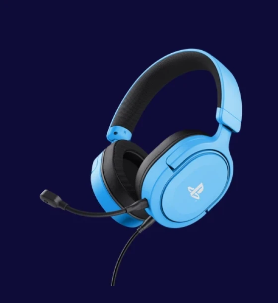 Casti Trust GXT 498B Forta pentru PS5, frecventa raspuns 20 Hz, 20.000 Hz, senzitivitate 90 dB, impendanta 32 Ohm, albastru