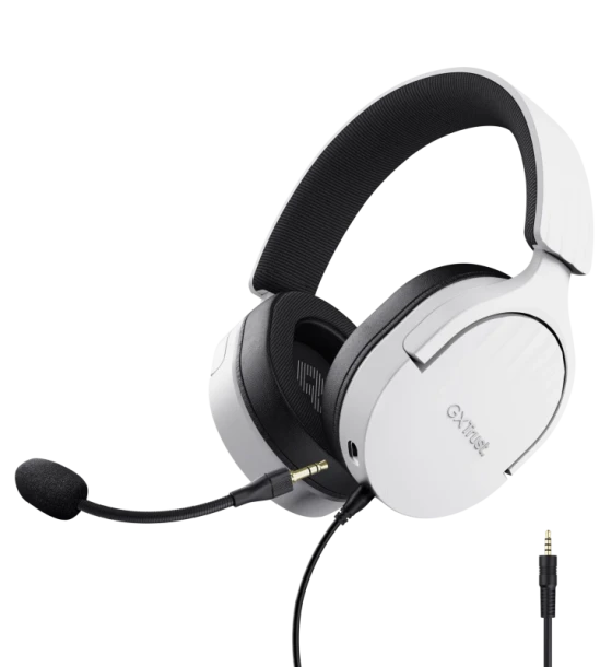 Casti Trust cu fir GXT 489W Fayzo, material ABS, lungime cablu detasabil 120cm, conector 3.5mm, frecventa raspuns 20 Hz, 20.000 Hz, senzivitate 100 dB, sunet stereo