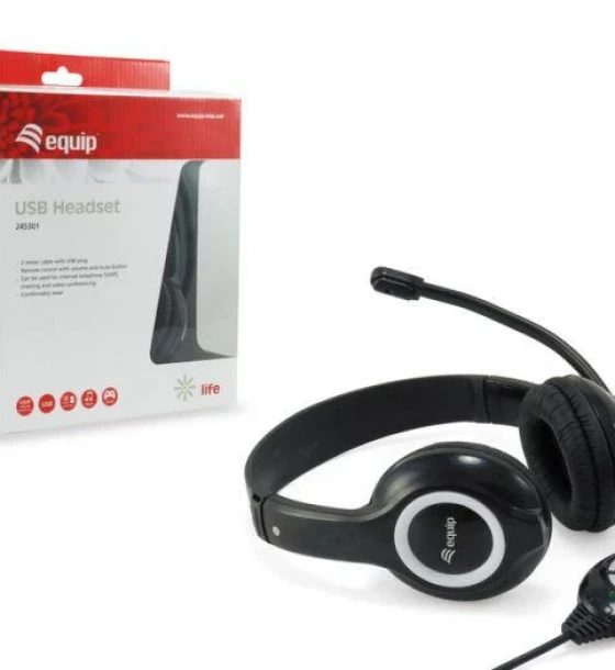 Casca audio EQUIP 245301 USB Headset, 150x70x165mm