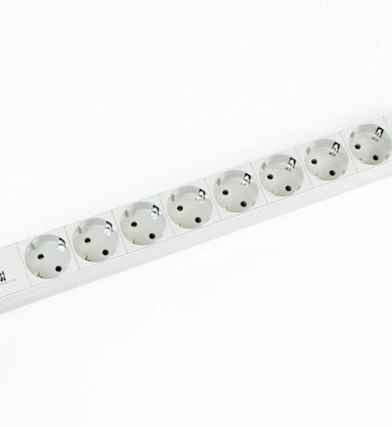 Cabinet metalic Bachmann IT PDU 9x prize Schuko, in Schuko, impamantare, fara intrerupator, 2 metri, RAL 7035, Aluminiu