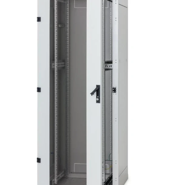 Rack de podea 19 Triton 18U 600x600mm usa fata sticla panouri laterale/spate detasabile sectiuni pentru ventilatie activa, sectiuni acces cabluri sus/jos/spate, IP20 negru
