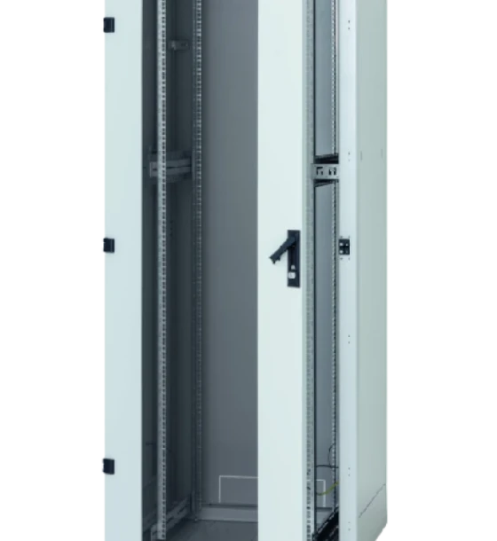 Rack de podea 19 Triton 18U 600x600mm usa fata sticla panouri laterale/spate detasabile sectiuni pentru ventilatie activa, sectiuni acces cabluri sus/jos/spate, IP20 gri