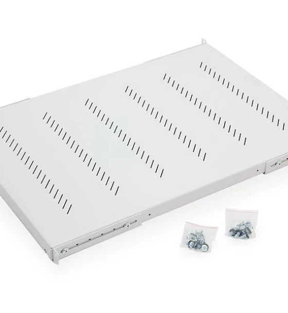 Cabinet metalic Raft fix perforat Triton 19 inch 1U capacitate incarcare 40kg, gri