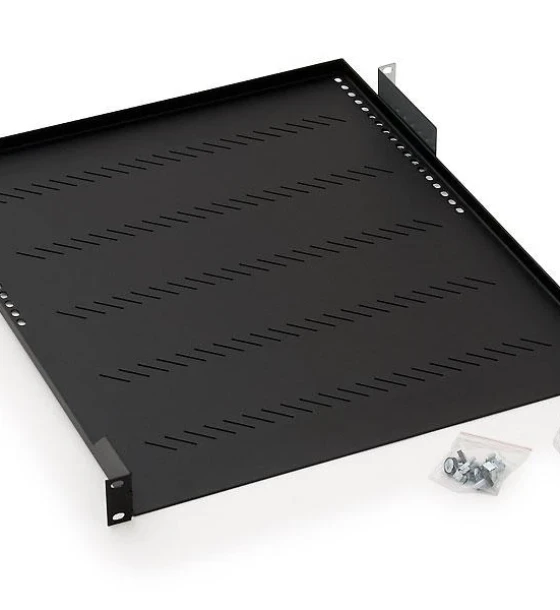 Cabinet metalic Raft fix perforat Triton 19 inch 1U capacitate incarcare 40kg, negru