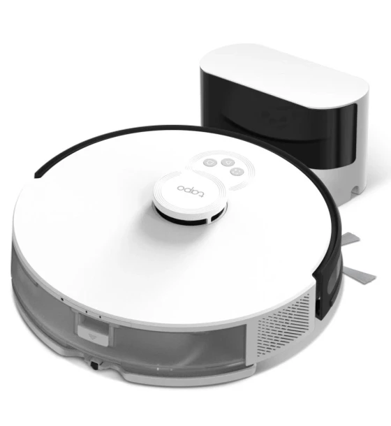 TP LINK Aspirator robot cu Mop si Navigare LiDAR TAPO RV30, Capacitate acumulator 5000 mAh, Reincarcare si reluare, LiDAR + Gyroscope, Harta virtuala, Inaltime de trecere 20 mm