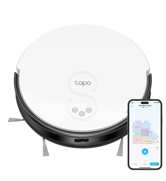 TP LINK Aspirator robot cu Mop si Navigare LiDAR TAPO RV20 MOP, Capacitate acumulator 2600 mAh