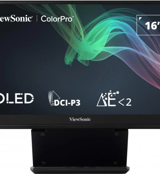 Monitor ViewSonic 16 inch VP16-OLED, 16:9, OLED, 1920x1080, 60Hz, GtG 1ms, Luminozitate max 400 cdmp, Contrast static 100K 1, Contrast dynamic 20M 1, Colours 1.07B