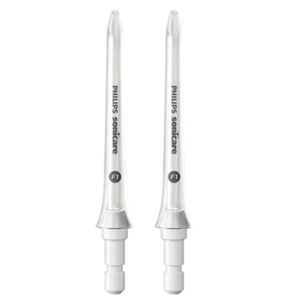 Accesoriu electrocasnic Rezerva 2 capete de curatare interdentara PHILIPS Sonicare HX3042, Varf de ghidaj, Jet puternic de apa, Compatibil cu aparatele de curatare interdentara Sonicare Power Flosser
