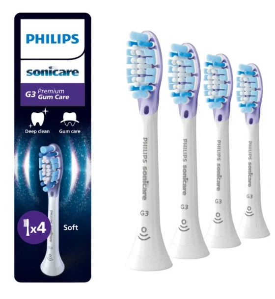 Accesoriu electrocasnic Rezerve PHILIPS Sonicare Gum Care HX9054, Pachet de 4 capete de periere, Standard, Click-on, Sincronizarea modurilor BrushSync, Alb, L x A x I mm 60x25.7x230.5