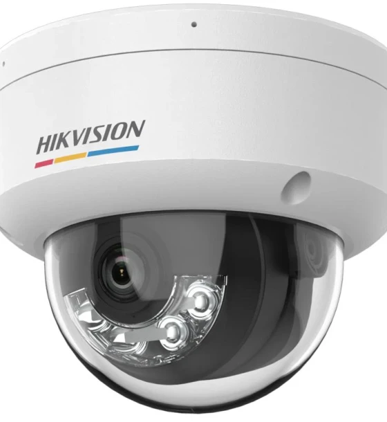 Camera de supraveghere IP Dome 2MP ColorVu with Smart Hybrid Light Hikvision DS-2CD1127G2H-LIU 4MM, lentila fixa 4mm, iluminare min. Color 0.001 Lux F1.0, AGC ON, B/W 0 Lux cu IR 30m