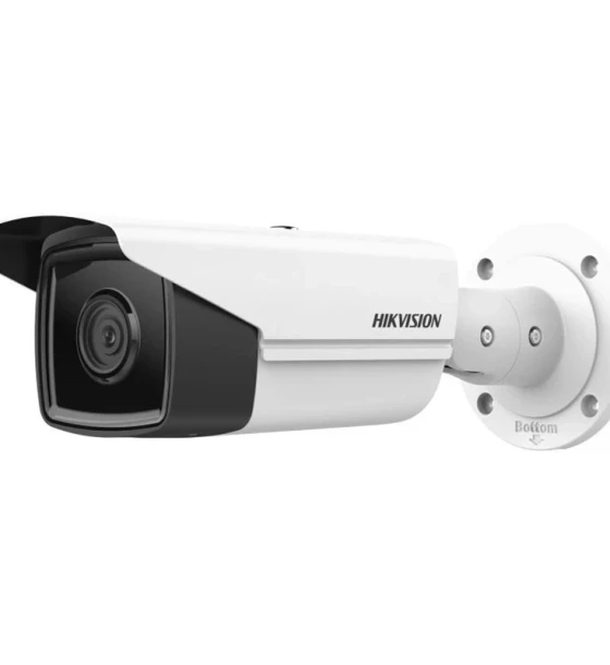 Camera de supraveghere IP Bullet 4MP Hikvision DS-2CD2T43G2-2LI 2.8MM, lentila fixa 4mm, iluminare min Color 0.0005 Lux F1.6, AGC ON, 0 Lux cu lumina alba, IR 60m, microfon incorporat