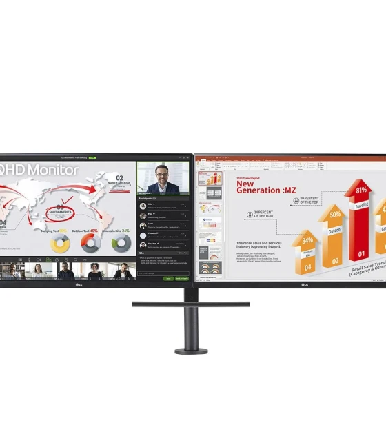 Monitor LED LG Ergo Dual 27QP88DP-BS, 27inch, 2560x1440, 5ms GTG, Black