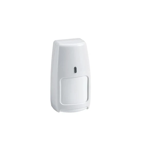 Detector PIR wireless, Grade 2, Class II, detectie 11 x 12 m montat la inaltime de 2.3m, frecventa 868MHz, protocoale duale V2 GY si Alpha, acoperire 2000m in camp deschis