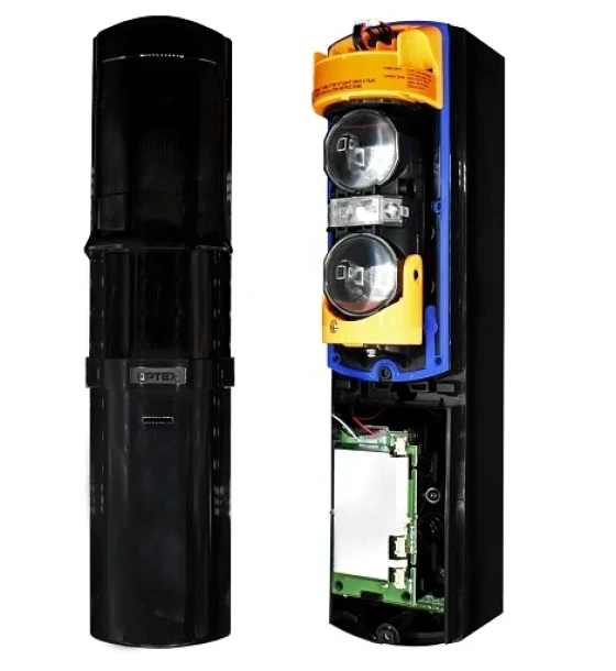 Bariera de protectie perimetrala Optex SL-100TNR cu 1 canal, distanta de detectie 30m, alimentare cu baterii