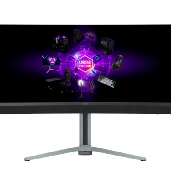 Monitor MiniLED Curbat LORGAR 34MP1, 34 inch, 3440x1440, 1 ms, Black-Milky Gray