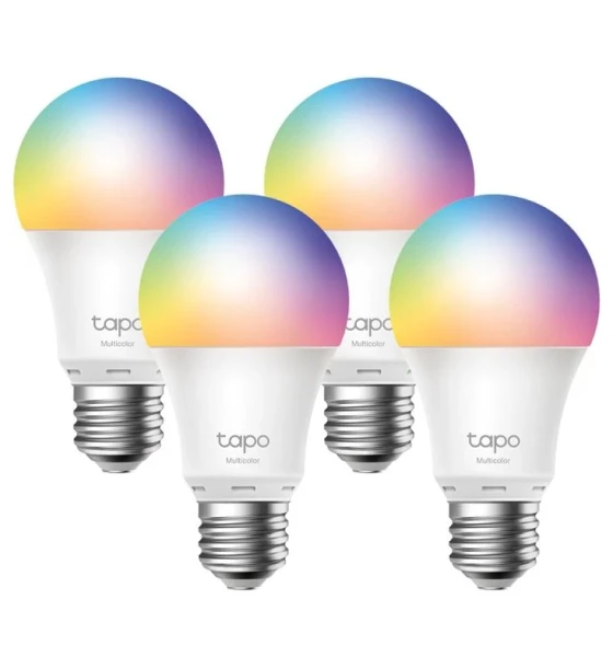 Dispozitiv smart home Smart Wi-Fi Light Bulb, Multicolor, 4-Pack SPEC 2.4 GHz, IEEE 802.11b/g/n, E27 Base, 220-240 V, 50 Hz, Luminozitate W 806 lm/ R 55 lm/G 140 lm/B 25 lm, 8.3 W, 2, 500 K - 6, 500 K