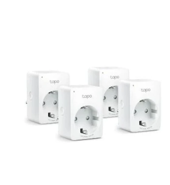 Dispozitiv smart home TP-Link MINI SMART WI-FI SOCKET TAPO P100 4-PACK, Protocol IEEE 802.11b/g/n, Bluetooth 4.2 for onboarding only, 2.4 GHz, Android 4.4 or higher, iOS 9.0 or higher, AC 220-240 V 50 Hz 10 A