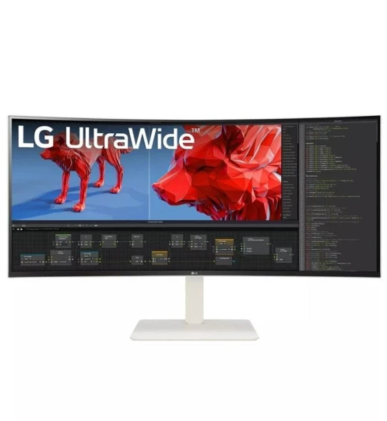 Monitor LG 37.5 inch 38WR85QC-W.AEU, Curvature 2300R, 21:9, IPS, 3840x2160, 144Hz, GtG 1ms, Luminozitate max 600 cdmp, Contrast static 1000:1