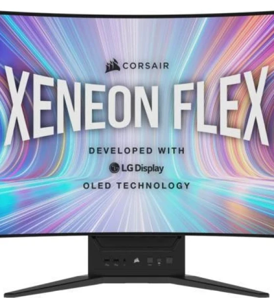 Monitor CORSAIR XENEON FLEX 45WQHD240 45-Inch OLED 3440 x1440, 240Hz Refresh Rate, Bendable, GtG 0.03ms