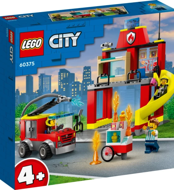 Set de constructie 60375 Remiza si masina de pompieri