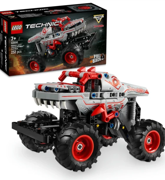 Set de constructie Monster jam thunderroarus pull-back, lego 42200