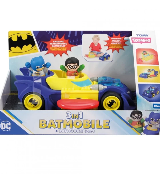 Jucarie bebelus Vehicul batmobil 3IN1, tomy